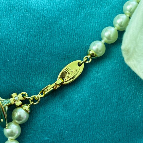 Vivienne Westwood Simonetta Pearl Orb Necklace - New with bag - Picture 1 of 10